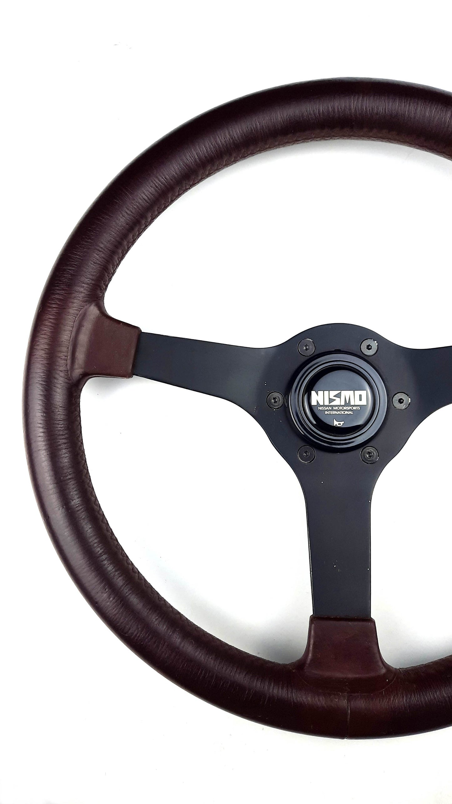 Original NISMO 360E old logo BROWN steering wheel-MYSTERY! - Mad Hero