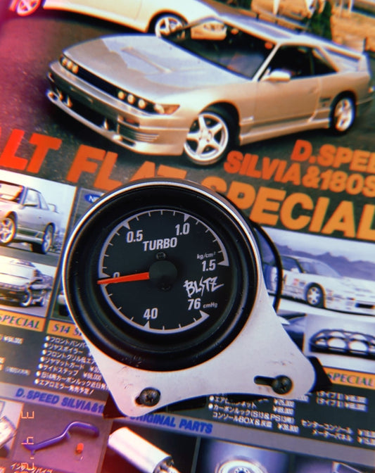 BLITZ old logo mechanical turbo gauge! - Mad Hero