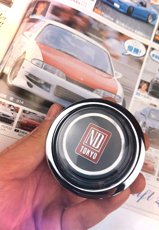 NARDI TOKYO red Japanese horn button - JDM Import - Mad Hero