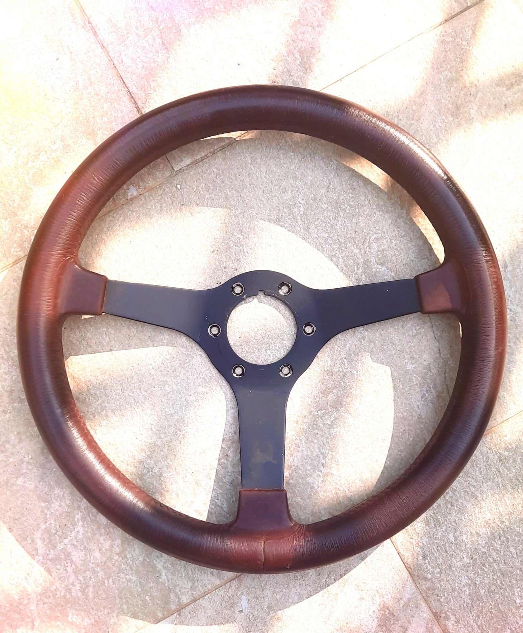 Original NISMO 360E old logo BROWN steering wheel-MYSTERY! - Mad Hero