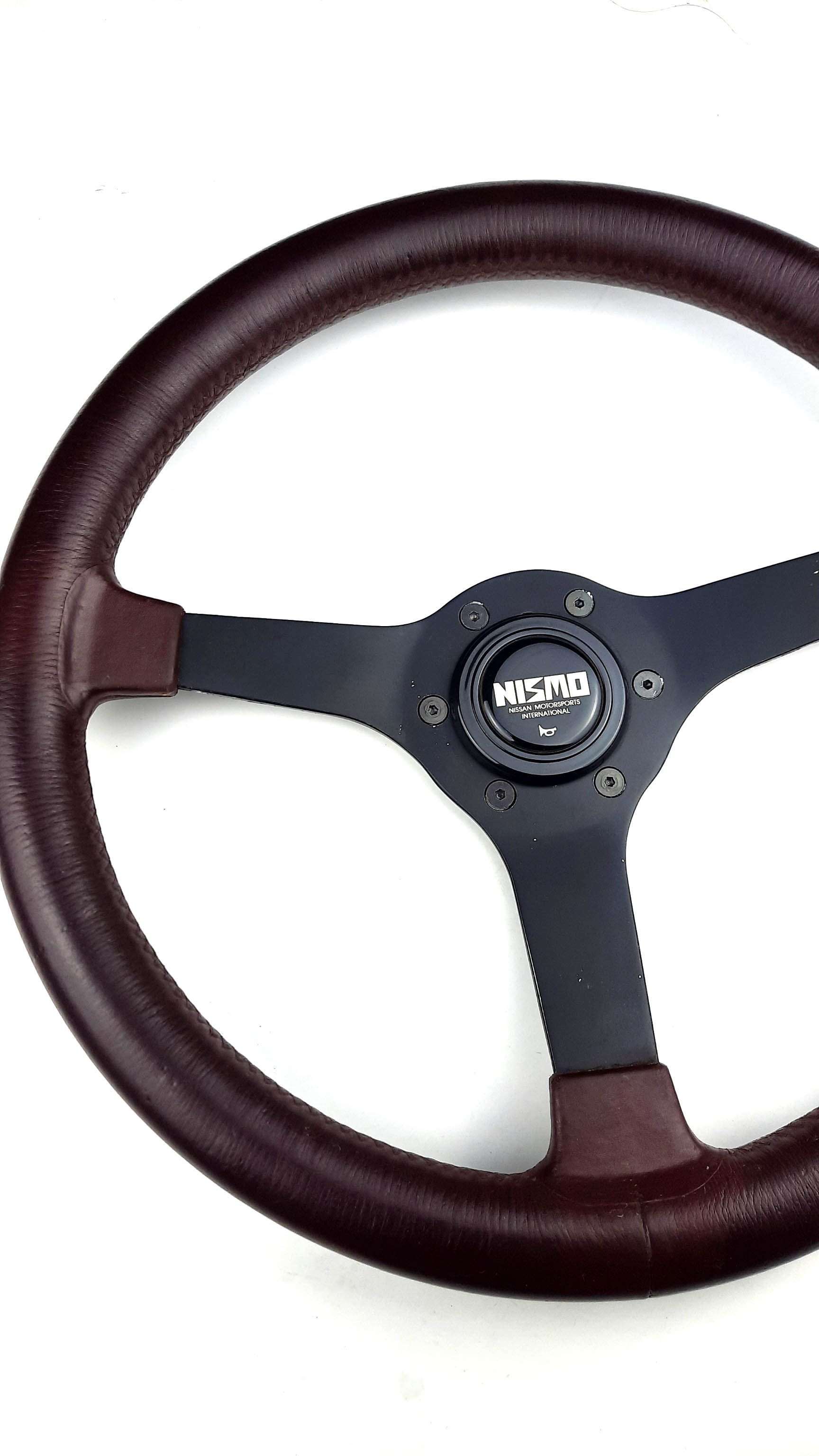 Original NISMO 360E old logo BROWN steering wheel-MYSTERY! - Mad Hero