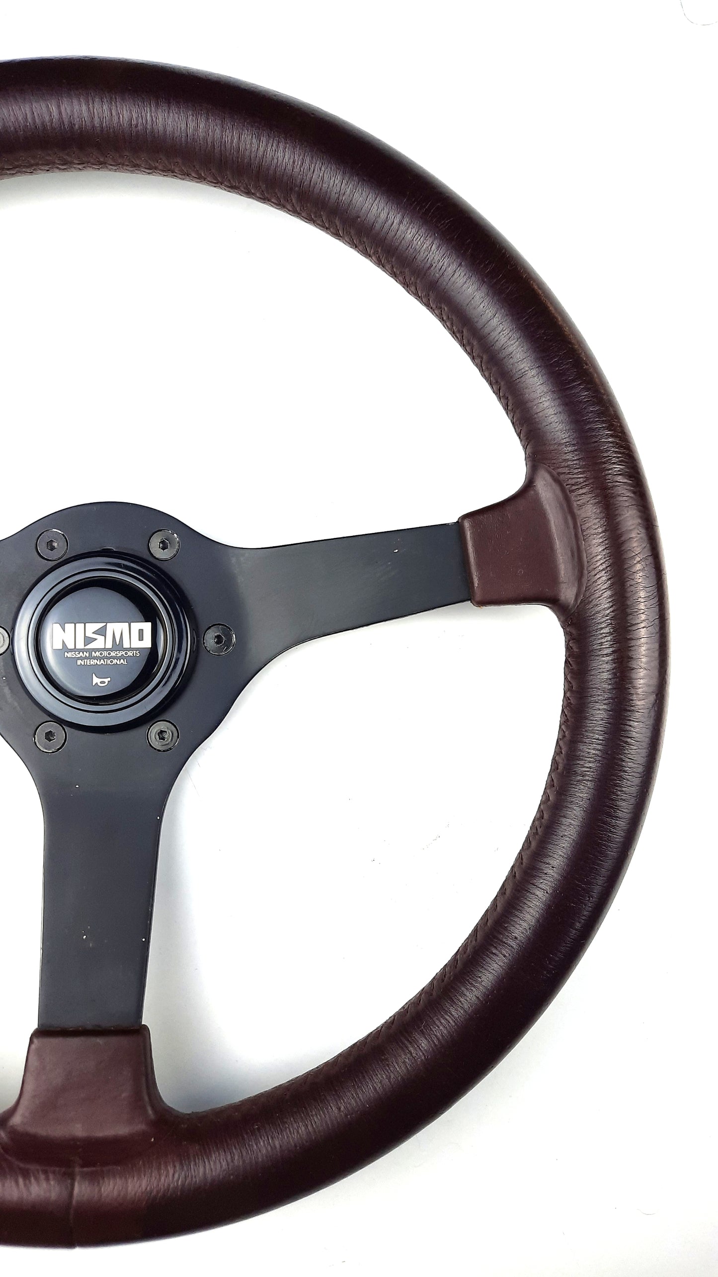 Original NISMO 360E old logo BROWN steering wheel-MYSTERY! - Mad Hero