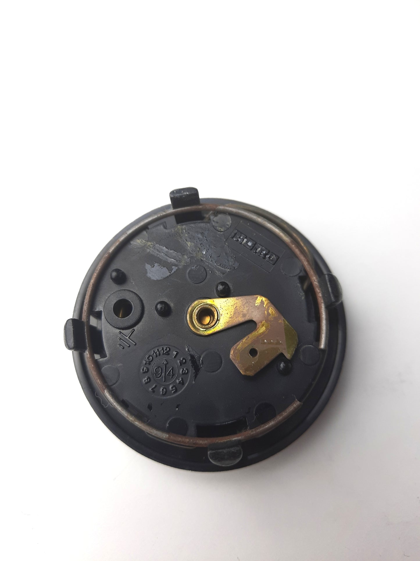 ABARTH two spoke steering wheel - back side of the MOMO ABARTH horn button - JDM Import