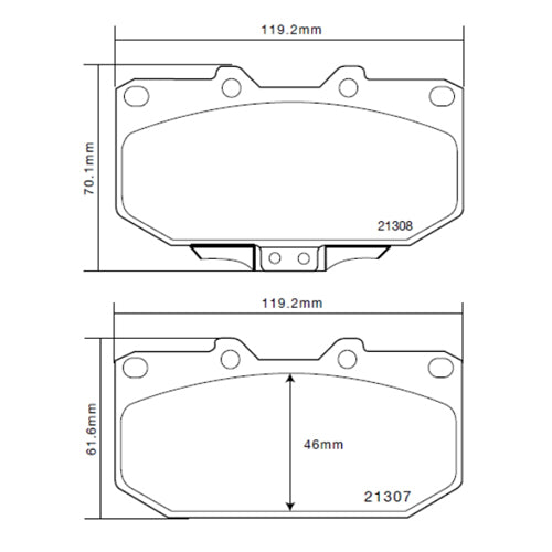 BREMBO - Sport HP2 Brake Pads (pair) for S15