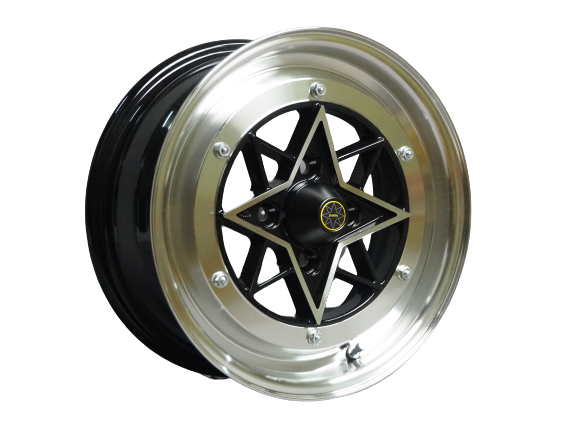 Colin Project Star Shark wheels - black color 1 piece version 6J width - JDM Import