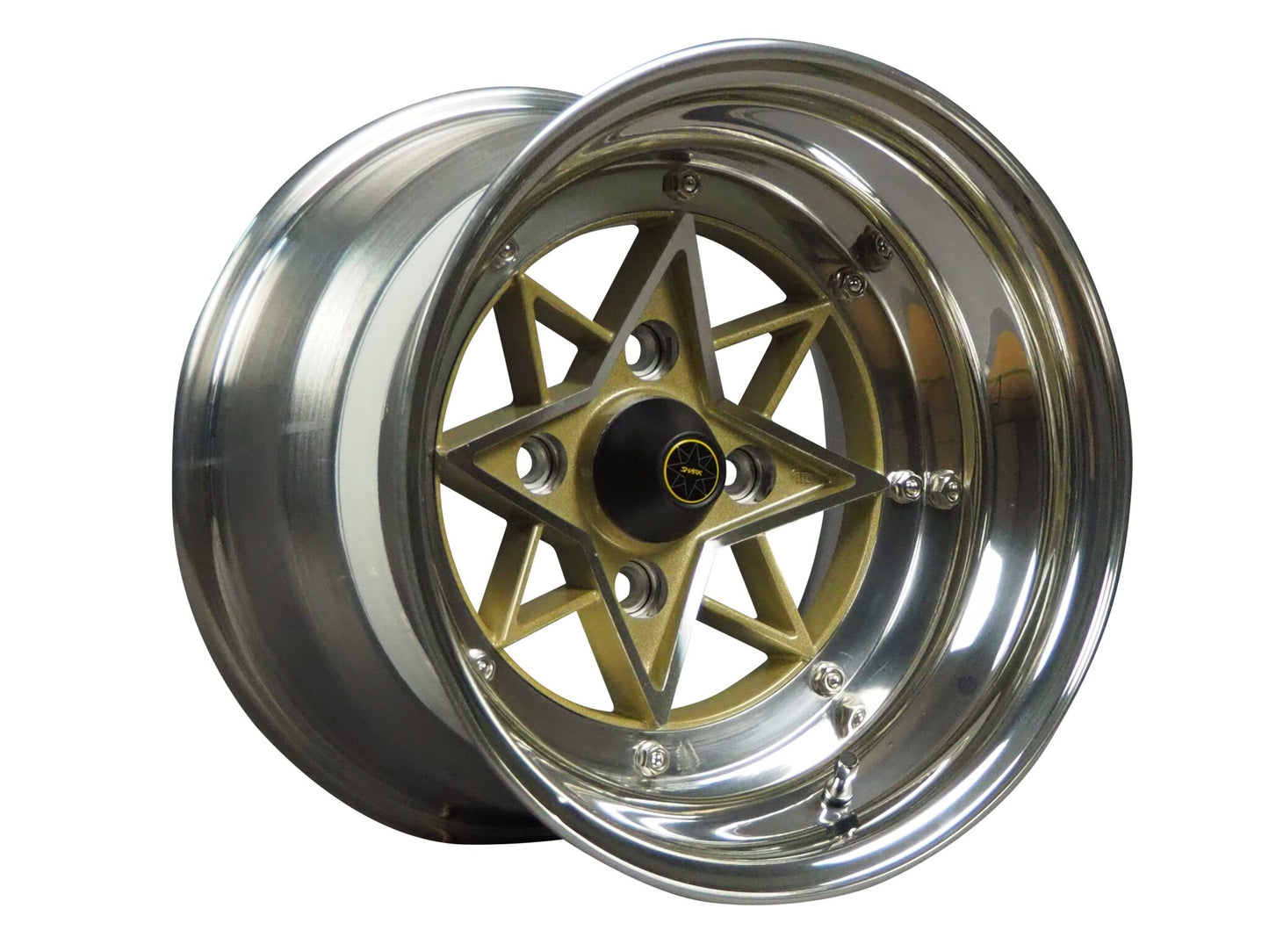 Colin Project Star Shark wheels - gold color 3 piece version - JDM Import