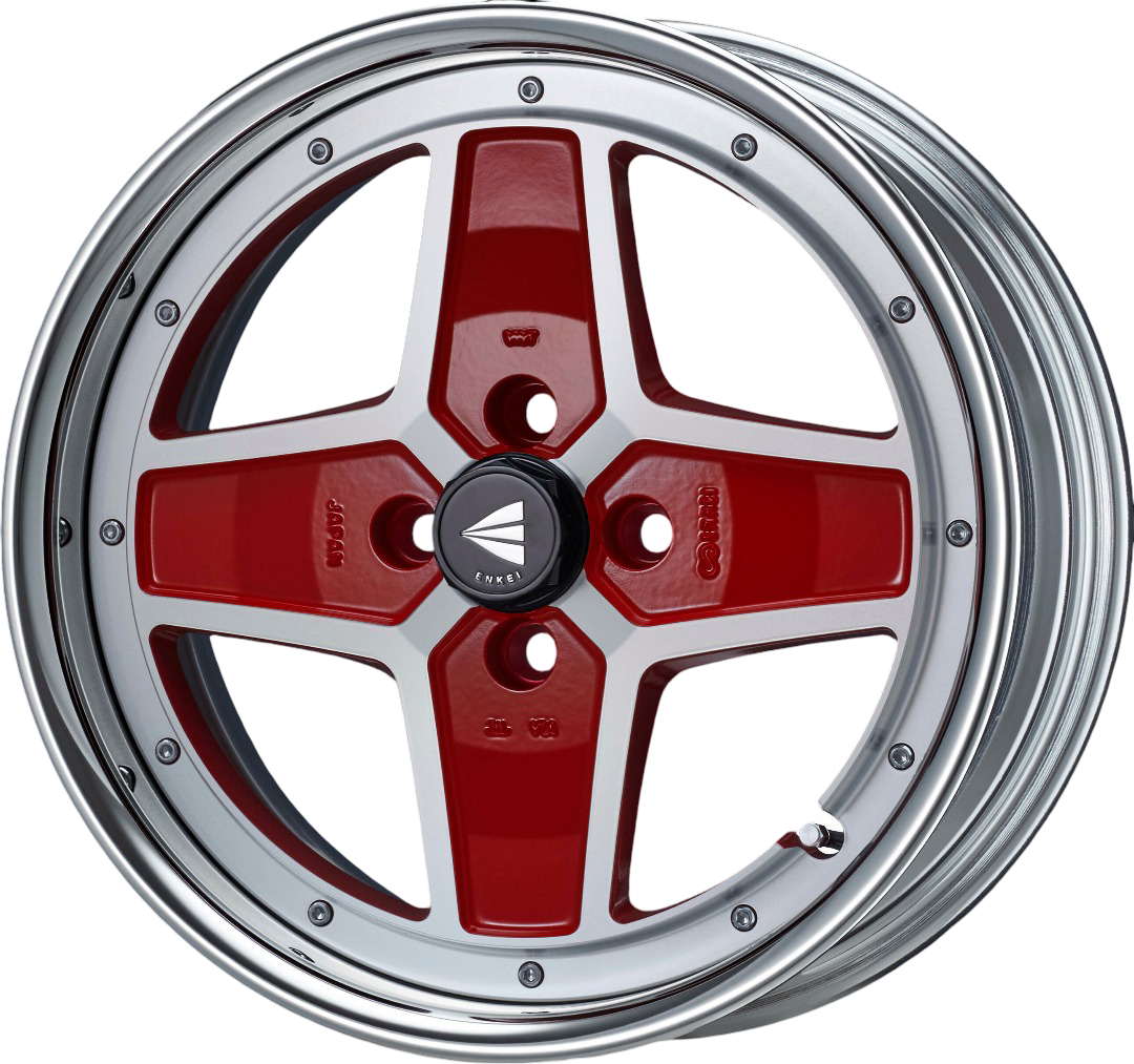 ENKEI Apache 2 wheels - 16 inch red color - JDM Import