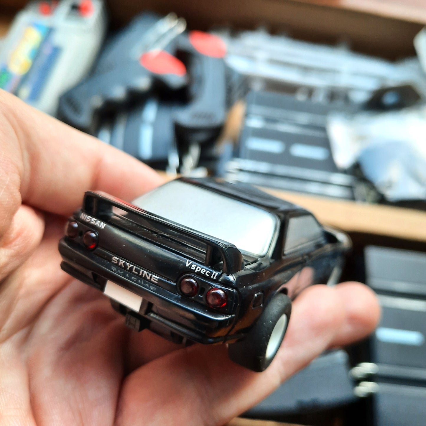 INITIAL D slot car set - Skyline R32 GTR model car photo back - JDM Import