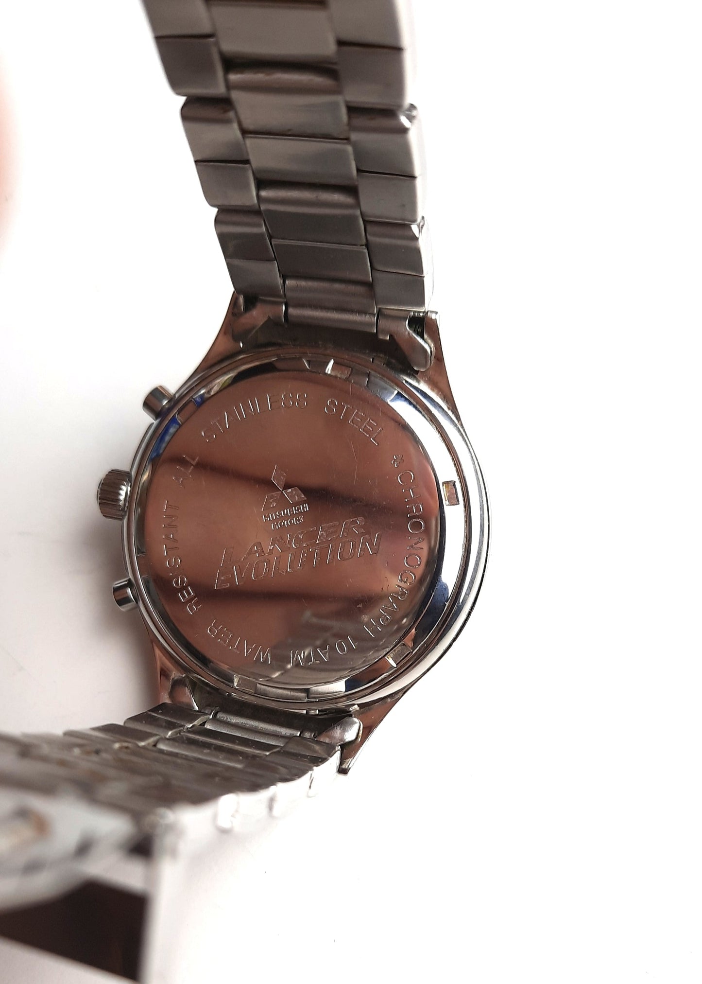 Mitsubishi LANCER EVOLUTION dress watch - back side - JDM Import