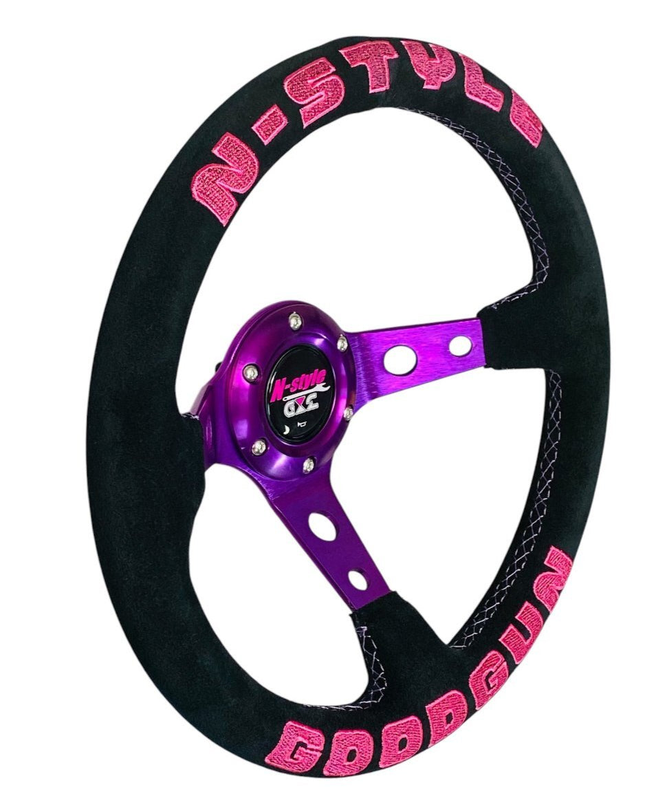 NAOKI NAKAMURA N-STYLE x Goodgun steering wheel 320mm - Deep corn view - JDM Import
