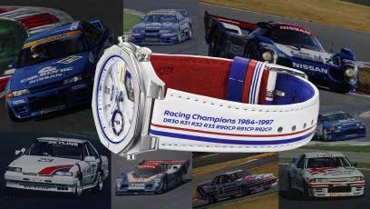 NISMO Casio collaboration watch in LIMITED EDITION - photo with Nissan winning racecars - JDM Import
