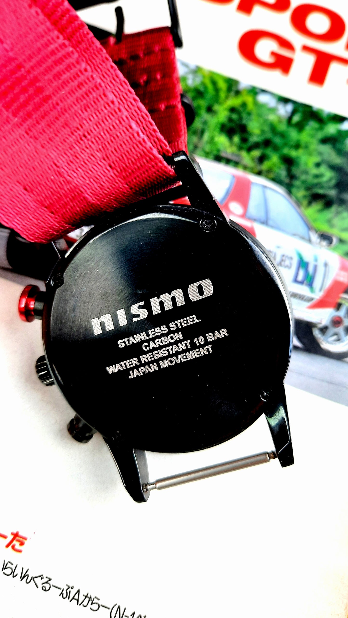 NISMO carbon original watch - JDM Import - detail of the back