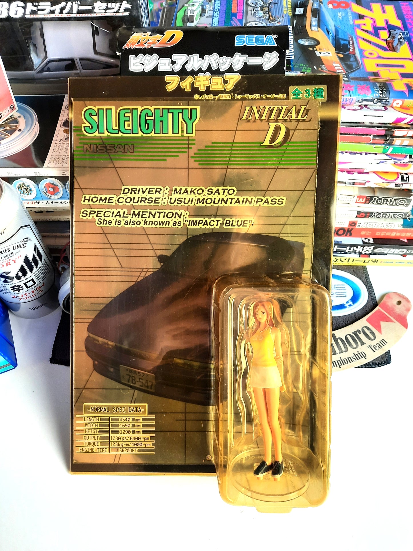 Original Initial D Mako Sato action figure model - JDM Nissan Sileighty