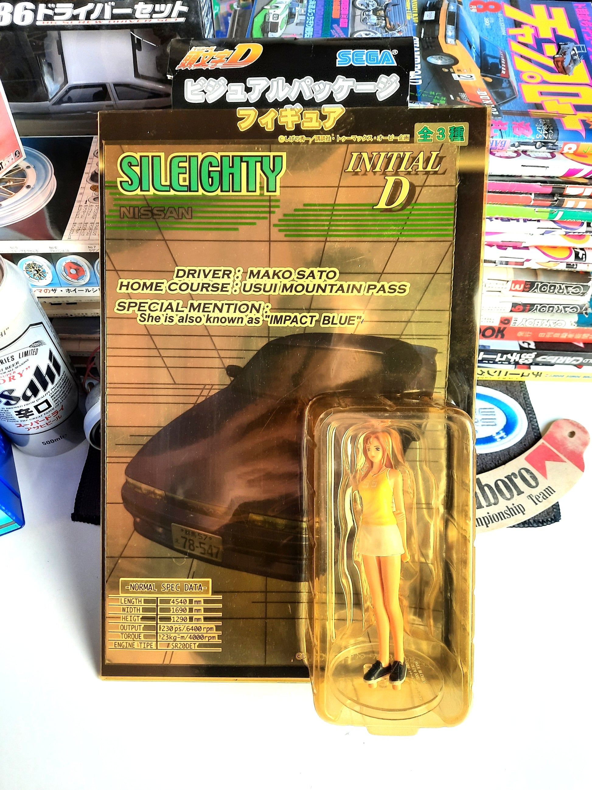 Original Initial D Mako Sato action figure model - JDM Nissan Sileighty