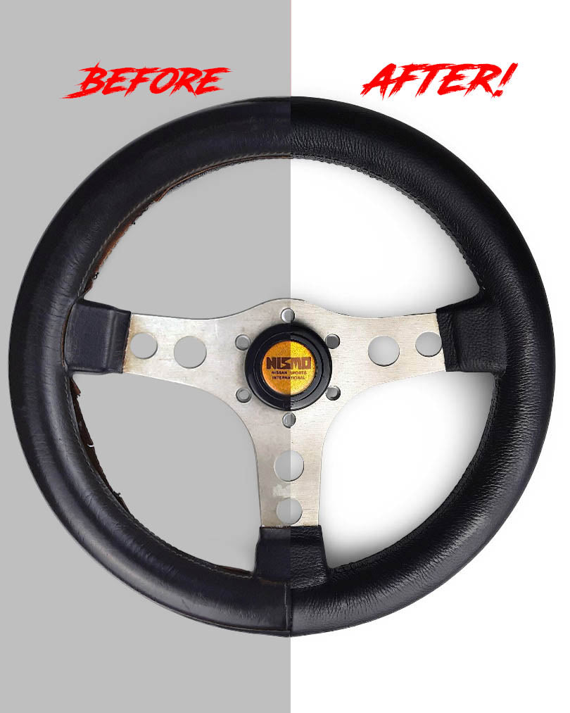 REUPHOLSTERY SERVICE FOR STEERING WHEELS - RIFODERATURA VOLANTI IN PELLE - JDM, SPORT CARS AND HISTORIC VEHICLES.