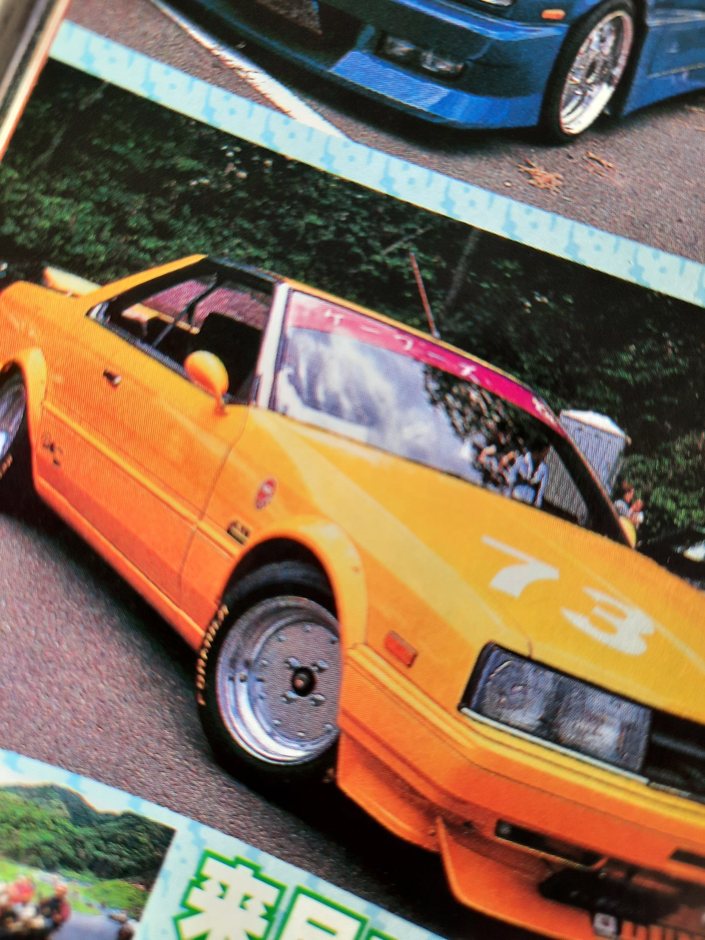 Vitaloni Californian F-1 mirrors on a orange Nissan Skyline - JDM Import
