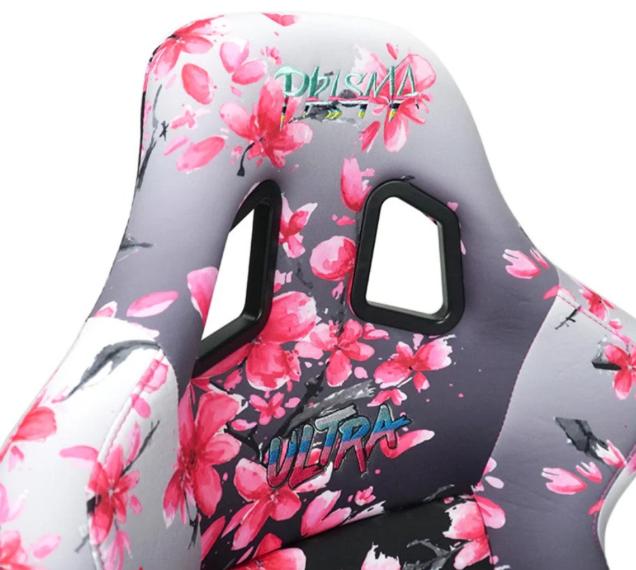 NRG bucket seat sakura, flowers pink color, top details