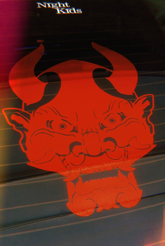 Hannya japanese demon - JDM windscreen sticker