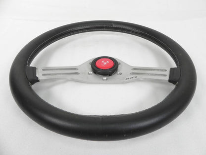 ABARTH two spoke steering wheel - photo of the stitching - JDM Import