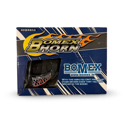 BOMEX CARBON CLACSON HORNS New old stock in box - Front of the box