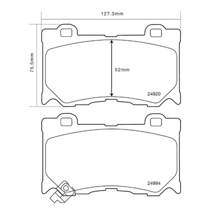 BREMBO - Sport HP2 Brake Pads for 370Z