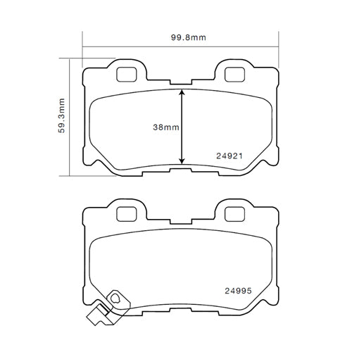 BREMBO - Sport HP2 Brake Pads for 370Z