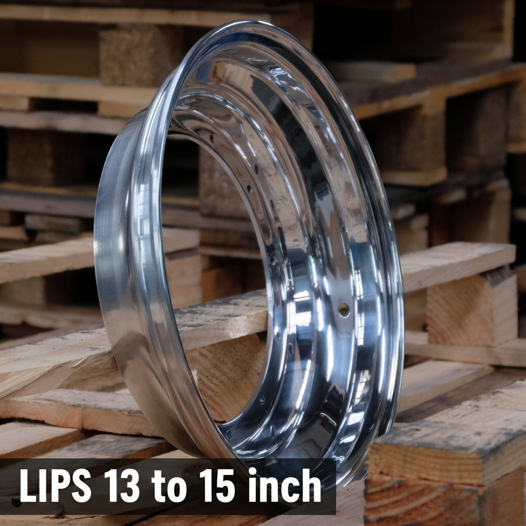 CUSTOM LIPS FOR SMALL WHEELS (13-14-15 INCH) - Image of a custom lip for 3-piece wheels