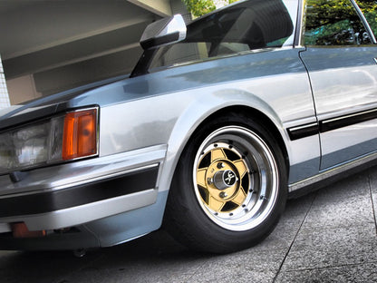 Colin Project Focus Racing FIVE wheels - gold color example 1 - JDM Import