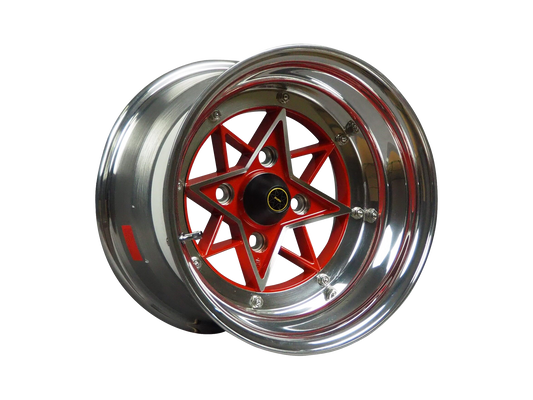 Colin Project Star Shark wheels - red color 3 piece version - JDM Import
