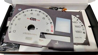 DANGUN RACING EL DASH METER SET FOR AE86 - Carbon look meter faces, what's included in the kit