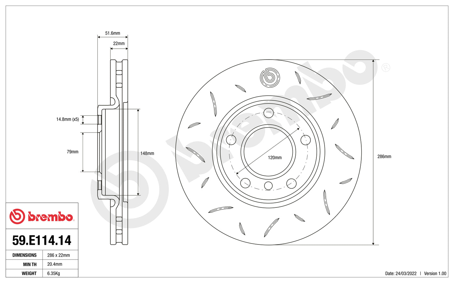 BREMBO - Sport TY3 Brake Disc (1 piece) for E36