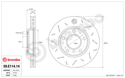 BREMBO - Sport TY3 Brake Disc (1 piece) for E36