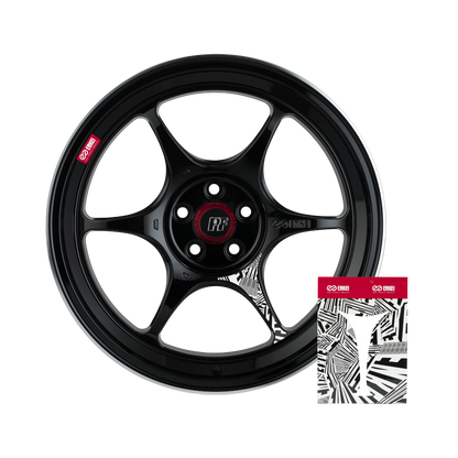 ENKEI PF06 wheels - color Black with sticker applied - JDM Import