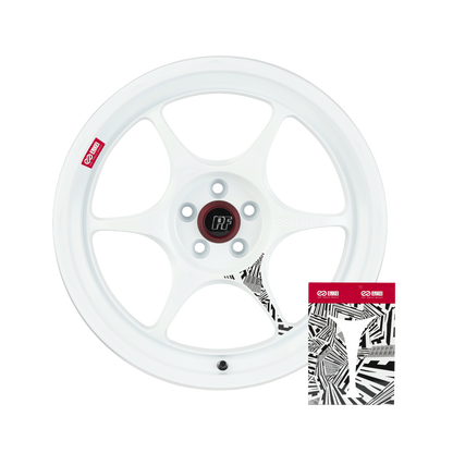 ENKEI PF06 wheels - color White with sticker applied - JDM Import