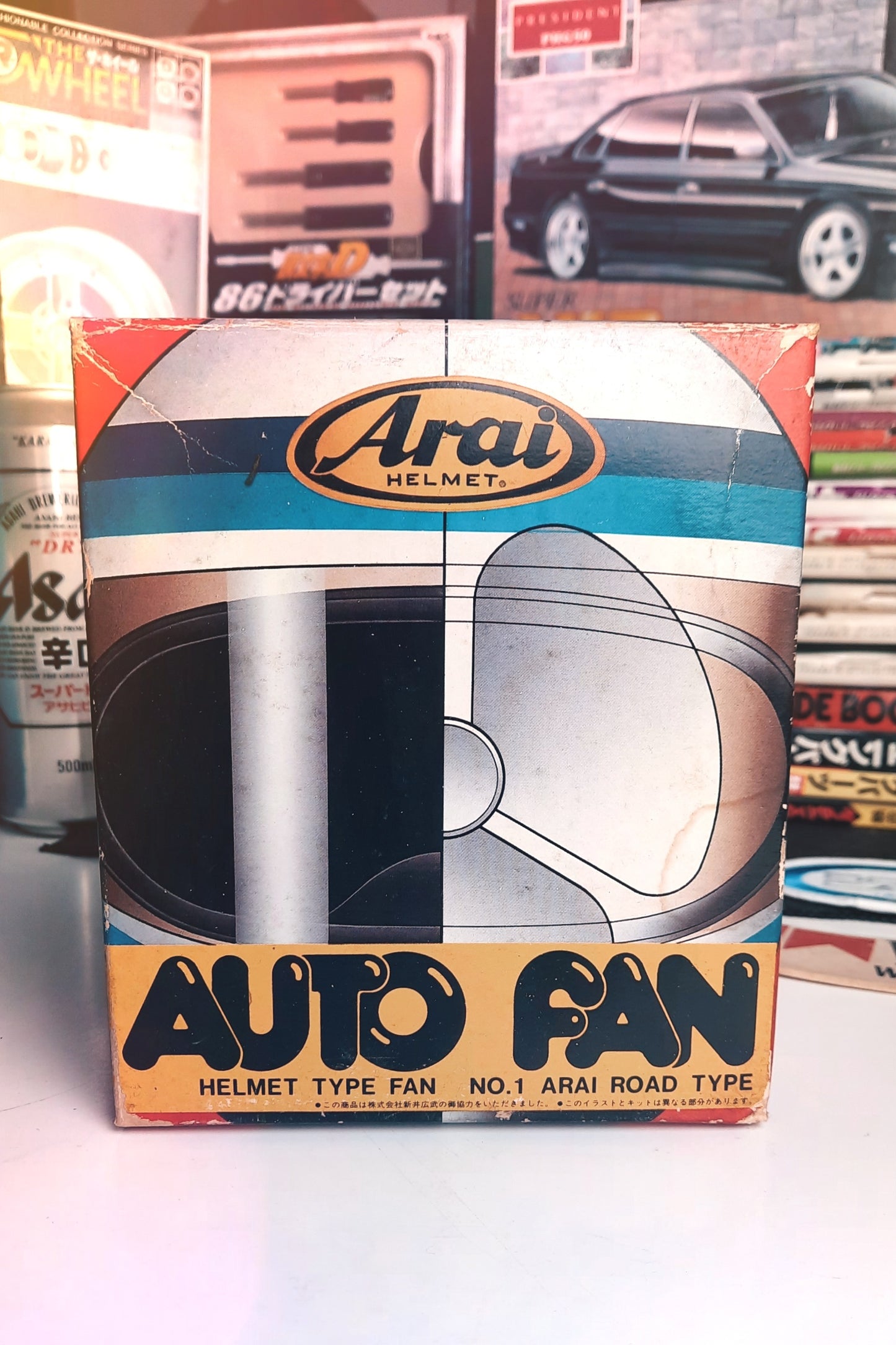 Helmet electric car fan (it really works!) - JDM Import - Arai road type
