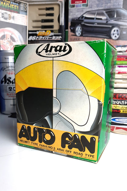 Helmet electric car fan (it really works!) - JDM Import - Arari off-road type