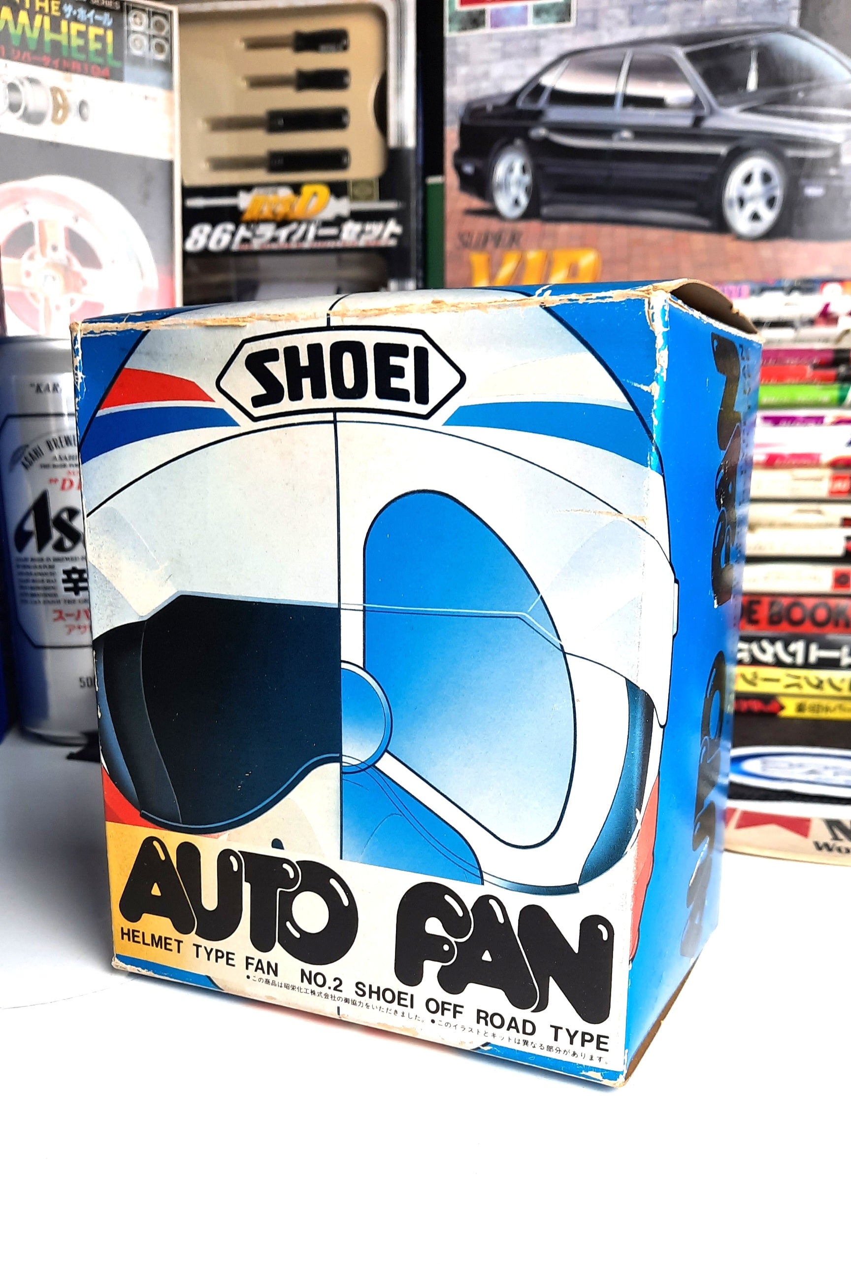 Helmet electric car fan (it really works!) - JDM Import - Shoei off-road type