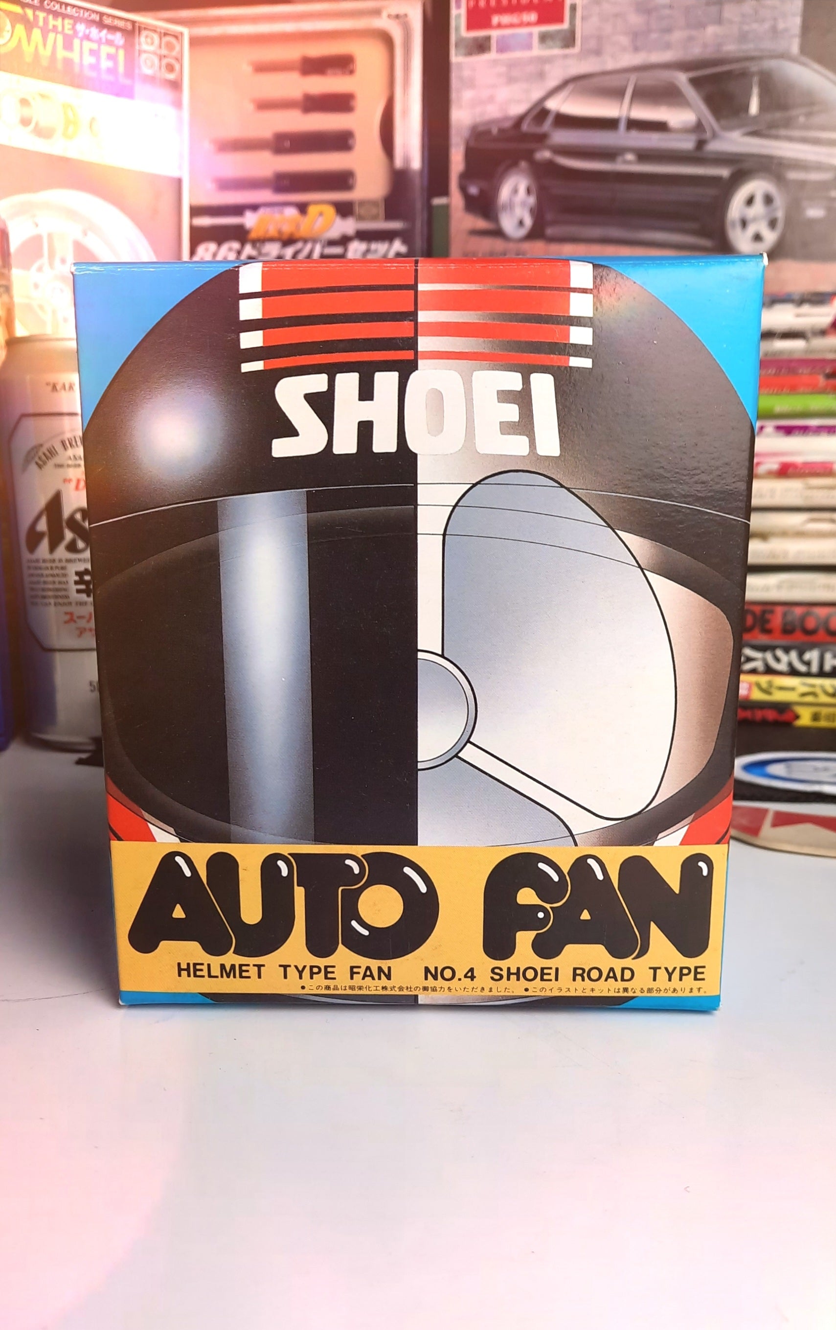 Helmet electric car fan (it really works!) - JDM Import - Shoei road type