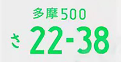 Jiko Shiki Illumination JDM licence plates - 22-38 model