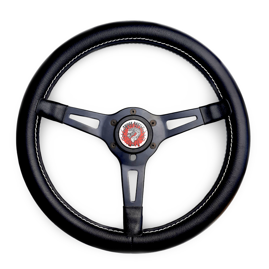 LIMITED EDITION TARANTULA STEERING WHEEL - TOUGE BATTLE!™ - Black color spokes JDM steering wheel