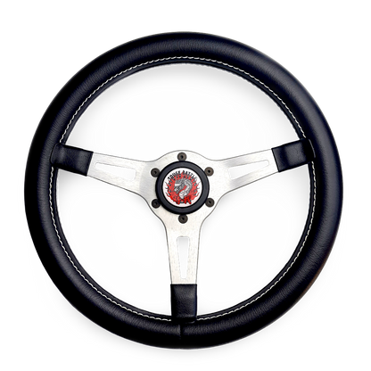 LIMITED EDITION TARANTULA STEERING WHEEL - TOUGE BATTLE!™ - Silver color spokes JDM steering wheel