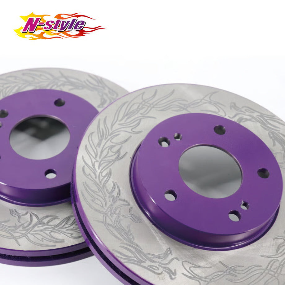 N-STYLE dragon slit brake FRONT DISCS  - detail of the discs - JDM Import