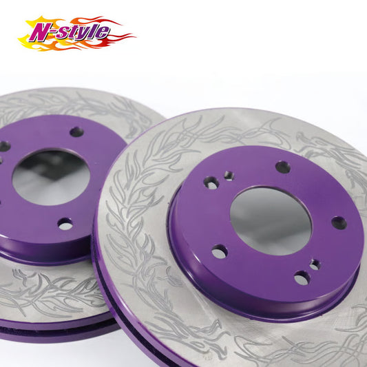 N-STYLE dragon slit brake FRONT DISCS  - detail of the discs - JDM Import