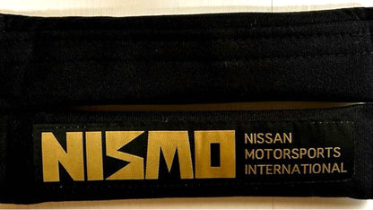 NISMO old logo seat belt cushions - front and back photo