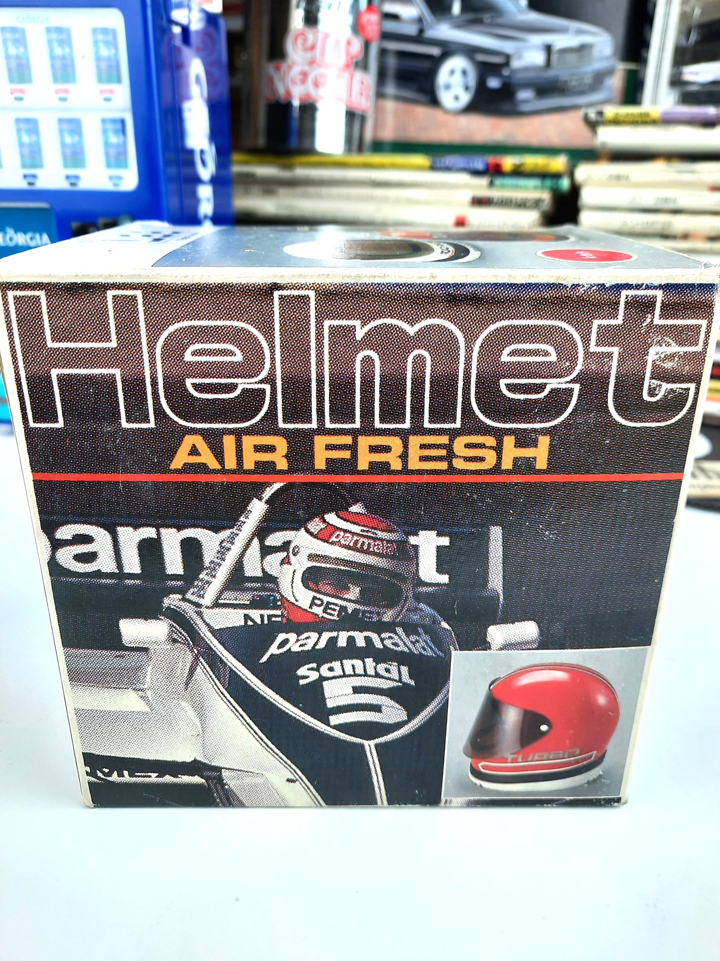 Original Japanese helmet air freshener, super cool item - front box - JDM Import