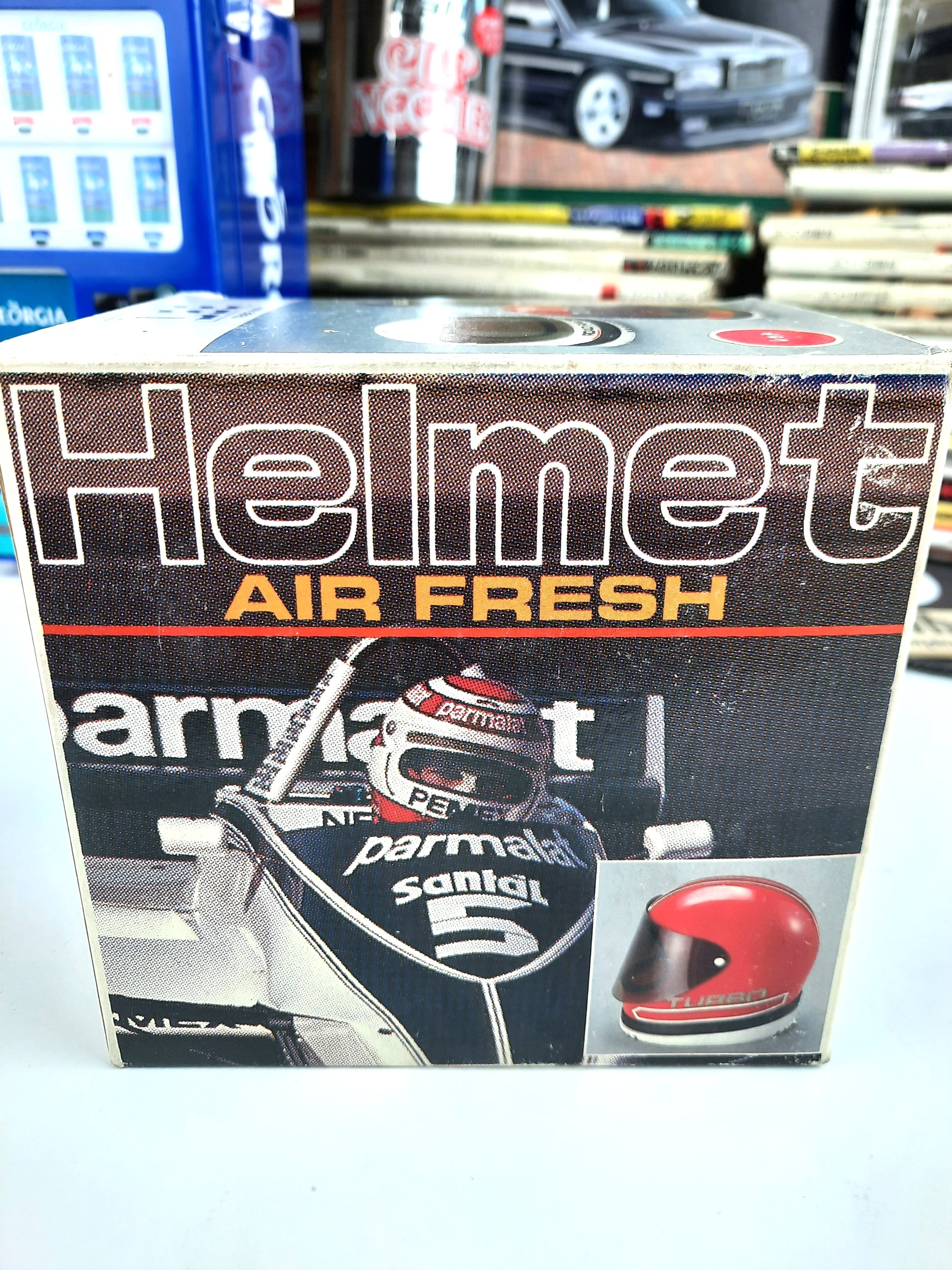 Original Japanese helmet air freshener, super cool item - front box - JDM Import