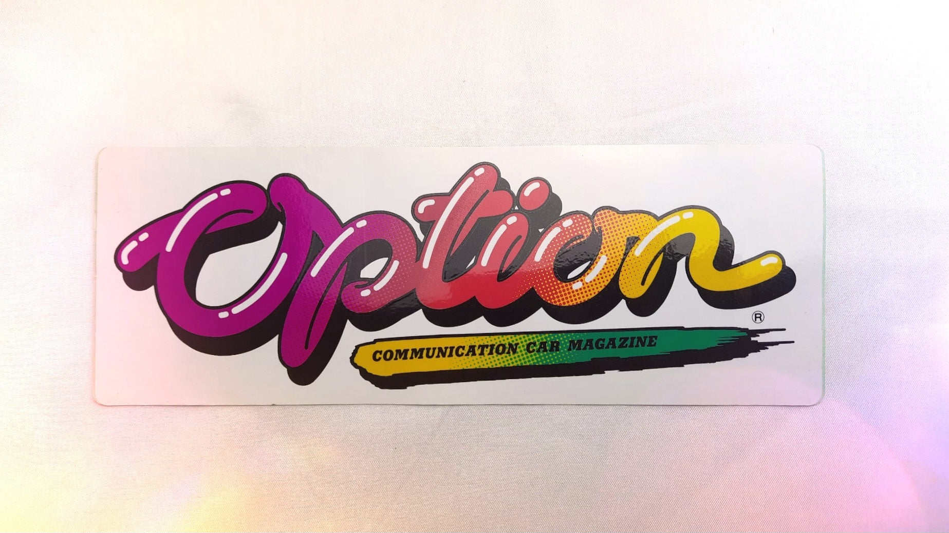 Original OPTION MAGAZINE JDM sticker - rainbow colors