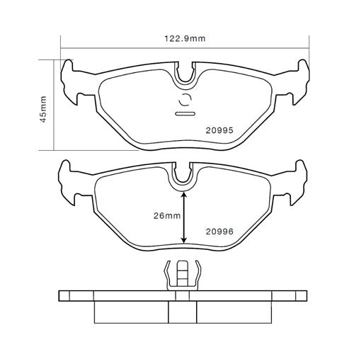 BREMBO - Sport HP2 Brake Pads for BMW E36