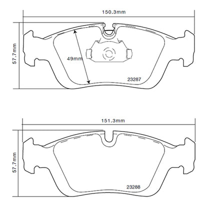 BREMBO - Sport HP2 Brake Pads for BMW E36