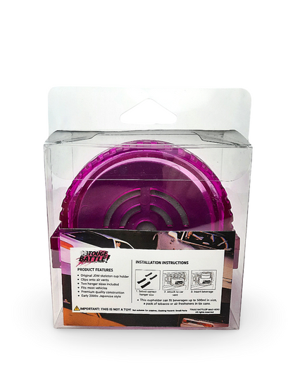 TOUGE BATTLE!™ GLITTER SKELETON CUPHOLDERS in the original packaging - Back side with mounting instructions